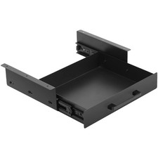 Under Desk Shelf,Under Desk Drawer Slide Out,Metal Under Table Drawer, Black ...