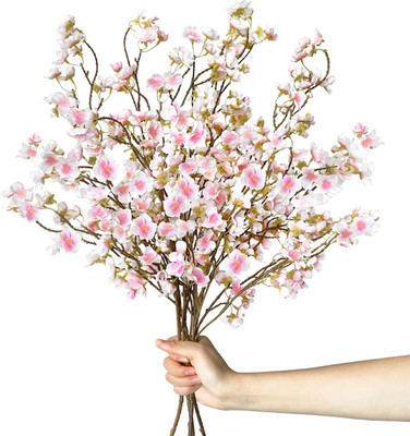 4pcs Artificial Cherry Blossom Branch 105cm Silk Flowers Decoration
