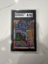 2022 Bowman Chrome Danyer Cueva 1st Orange Mega Mojo /25 Rookie RC SGC 8.5