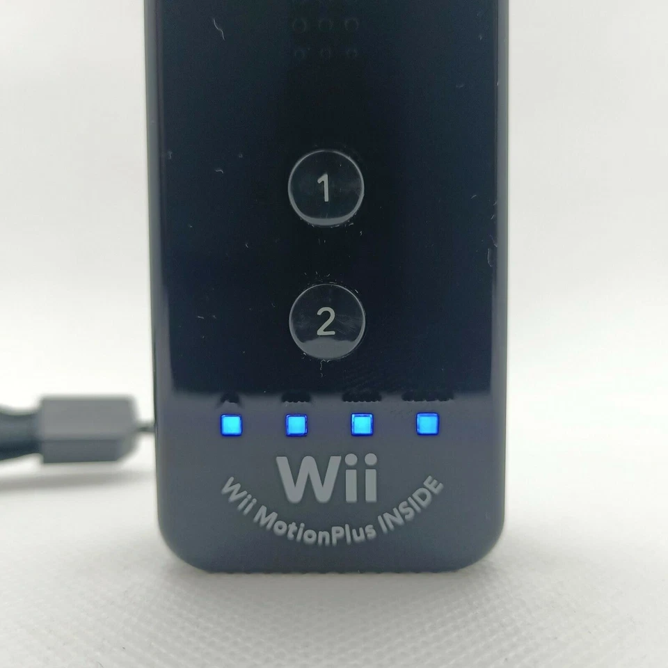Like New Genuine Nintendo Wii U / Wii Motion Plus Black Controller Remote Wii... - Image 3 of 4