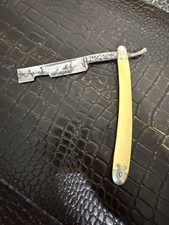 Antique Straight Razor Tonsorial Gem F.A. Clauberg Made in Germany