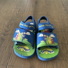 Vintage 90s Teletubbies Sandals Kids Size 5C Blue Rare HTF