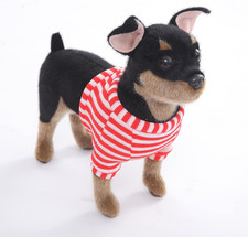 10 Inch Doberman Pinscher Dog Stuffed Animal - Black and Tan Lifelike  Realisti