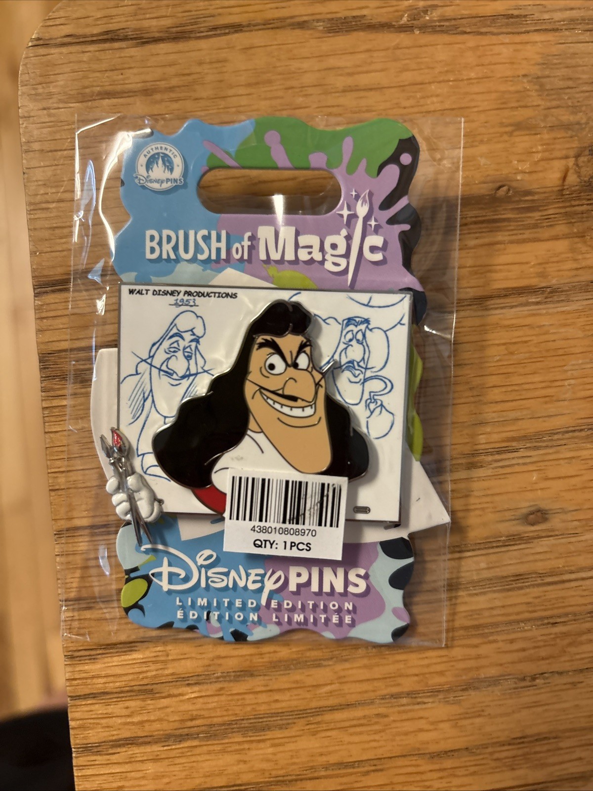 Disney Captain Hook Brush of Magic Limited Edition Pin LE 3750