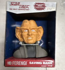 Thinkway Toys Star Trek TNG Ferengi Bust Saving Bank Coin Bank w/ Box