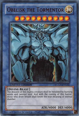 Obelisk the Tormentor Limited Ultra Rare King of Games: Yugi's Legendary Decks Y