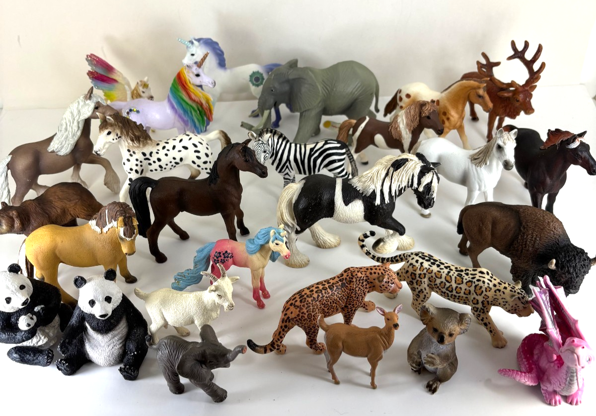 Lot Of Schleich Papo & Safari Ltd. Wild Animals Fantasy Figures 
