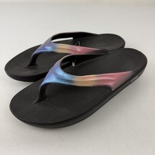 Oofos Women  s Oomega Oolala Luxe Sandal Calypso Black Size 10 99