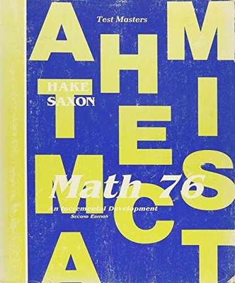 Saxon Math 76, an Incremental - Paperback, by Saxon Publisher - Acceptable w