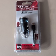 Wireless Gear USB-C Car Charger Fast Charge Black w/ 4 ft USB-C Cable G0712