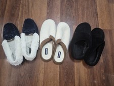 Set 3 Mix Brand Us Sz 10 Women  s House Slippers Shoes Moccasin Talbots,Landsend