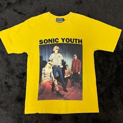 Hysteric Glamour x Sonic Youth Collab T-Shirt Yellow S Logo Print Vintage