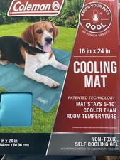 Coleman Pet Cooling Mat Blue 16  x24   Cooling GEL Dog - Cat Pet Summer Ready