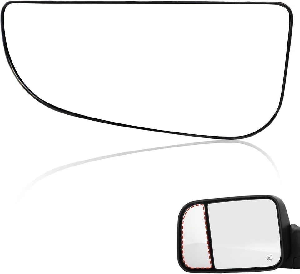 Espejo retrovisor de remolque lateral izquierdo Spotter inferior nuevo para Dodge Ram 1500 2500 3500 2009-2019 Foto 2 de 4