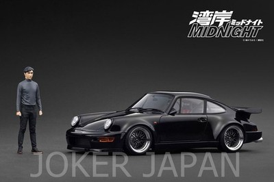Ignition Model IG3593 1/18 Blackbird (964) Black Wangan MIDNIGHT w/Tatsuya Shima