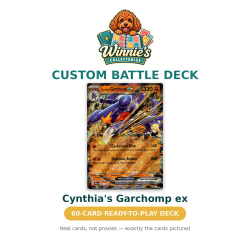 Cynthia's Garchomp ex Pokémon Custom Battle Deck - 60 Cards Ready to Play
