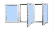 Elite Triple Window Tilt and Turn 108" x 48" in White