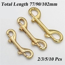 77/90/102mm Brass Double Ended Trigger Clip Snap Hook for Keychain Leather Craft