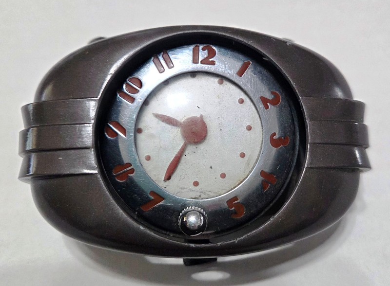 Vintage Westclox auto dash clock , I think its for a 1937 Oldsmobile- Art Deco