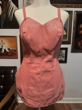 Pretty In Pink Super Rare Vintage 1950s Ceeb Of Miami Pink Lurex Swimsuit
