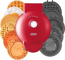 DASH MultiMaker Waffle Iron & Griddle with 7 Plates Santa Snowman Pumpkin NEW