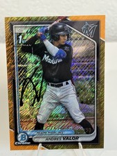 Andres Valor Auto 2024 Bowman 1st Chrome Prospect Gold Shimmer  /50 (RC,SP,AU)