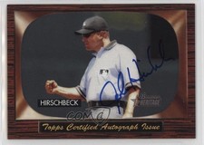 2004 Bowman Heritage Signs of Authority John Hirschbeck #SA-JH Auto 7eo