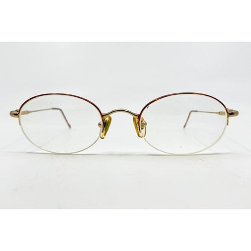 Vogue Eyeglasses Womens Gold Brown Good Oval Half Rim 48-20-135