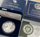 2025 W US Mint 1ozt Pf Silver Eagle $1 w/US Army Privy B/P L24136