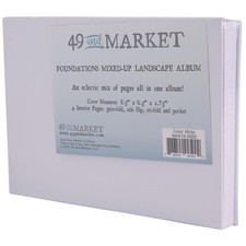 49 And Market Foundations Foundations Mixed Up Landscape Album White 8.5"x6.5"