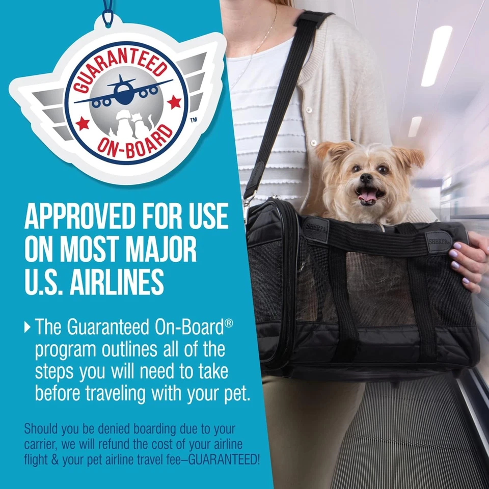 Sherpa Original Deluxe Reisetasche für Haustiere - Schwarz (Open Box) - Bild 4 von 4