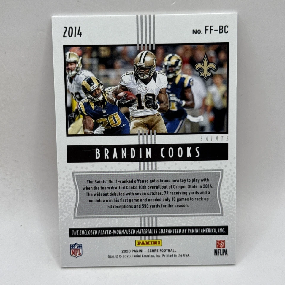 CAMISETA DE FÚTBOL AMERICANO FLASHBACKS DE LOS SANTOS NFL de Brandin Cooks 2020 Score Foto 2 de 2