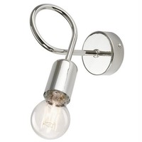 Wandleuchte In Chrom E27 Metall Modern Lampe Wand Wohnzimmer Jugendzimmer