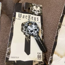 The Hillman Group 87390 Wackey's Black Skull Key Blank KWI66 New 4 Pieces