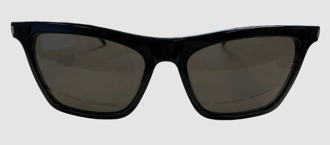 Occhiali da sole donna Saint Laurent neri rettangolari tonalità $460 misura 55 18 145