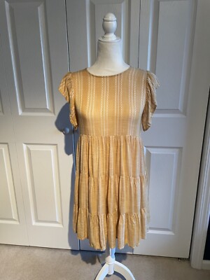 Women's Elan Brand Yellow Dress Size Small Relaxed Fit - Super Comfy - EUC