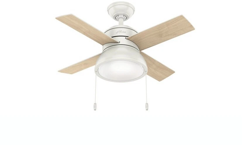 Hunter Loki 36-Inch Ceiling Fan with LED Light Kit in Fresh White - Image 2 of 2