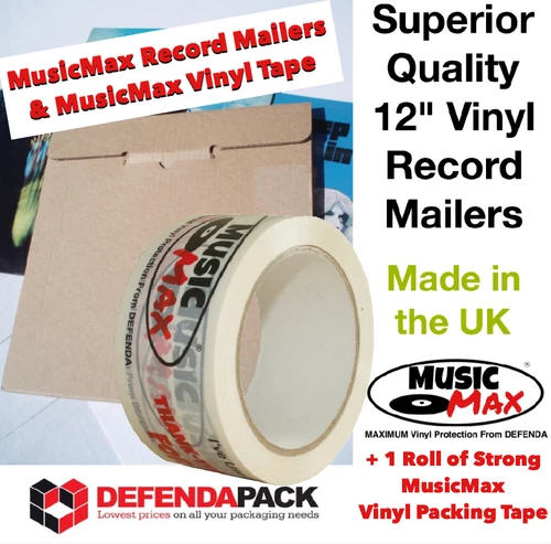 5 STRONG MUSICMAX MAILERS & QUALITY VINYL TAPE -- 12" LP Record Albums CARDBOARD