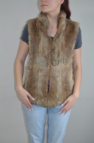 Michael Kors Women's Real Rabbit Fur Vest, Sleeveless Jacket, Size Small - Picture 2 of 15