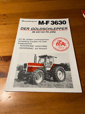 Prospekt Massey Ferguson MF3630 Der Goldschlepper Traktor Schlepper N