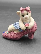 1997 Calico Kittens IT'S NOT EASY TO FILL YOUR SHOES Kitty Cat Figurine RETIRED