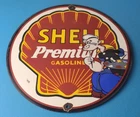 Vintage Shell Gasoline Sign - Porcelain Popeye Premium Gas Sign