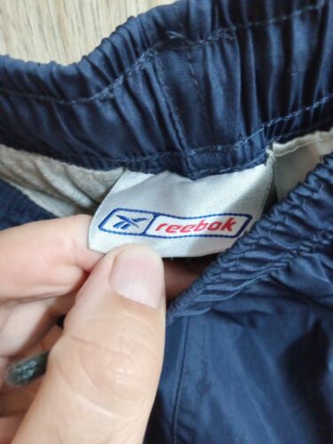 Vintage Y2K Reebok Windbreaker Track Sweatpants Size XL Navy Blue Gray Ankle Zip - Picture 8 of 8