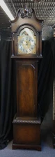 Herschede Grandfather Clock Electric Moon Dial Swan-Neck Bonnet Westminster 1958