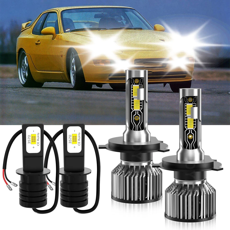 Faro delantero LED alto/bajo blanco para Porsche 968 1992-1995 4 piezas Foto 2 de 4