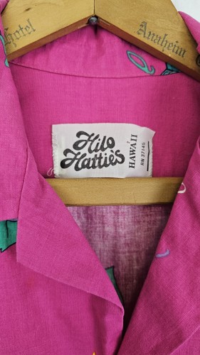 Camicia hawaiana vintage anni '70 Hillo Hatties donna L - Foto 3 di 11