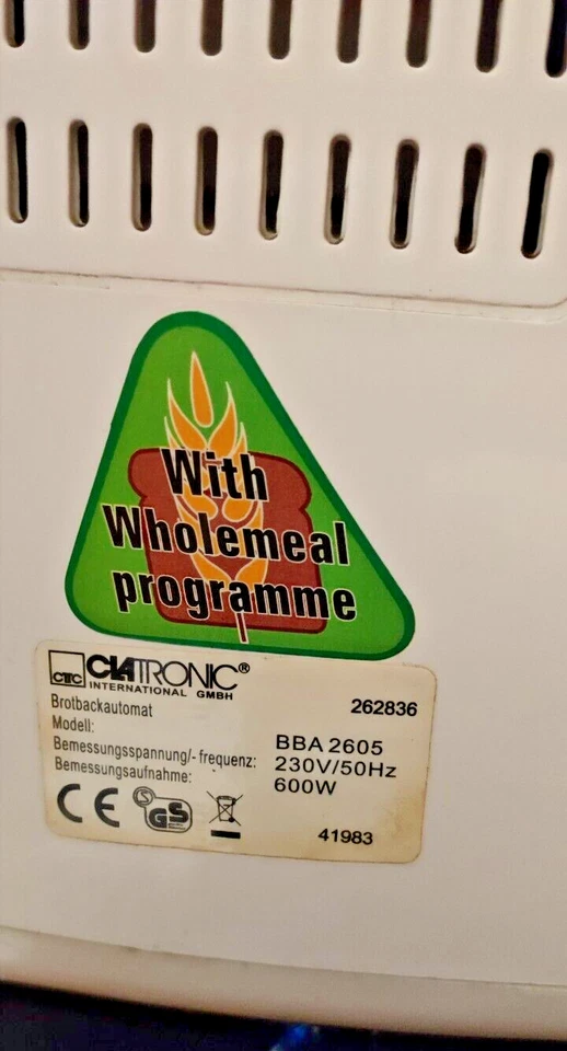 MACCHINA DEL PANE CLATRONIC BBA 2605 - Immagine 3 di 4