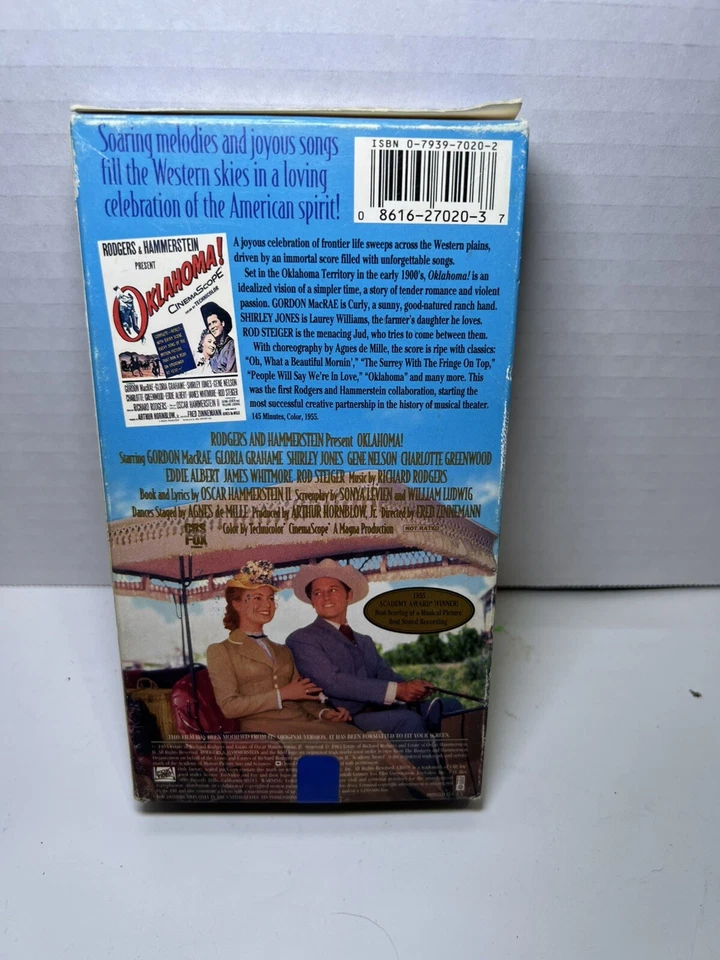 Oklahoma Rodgers Hammerstein Golden Anniversary Edition Movie VHS Tape GOOD 1955 - Image 2 of 4
