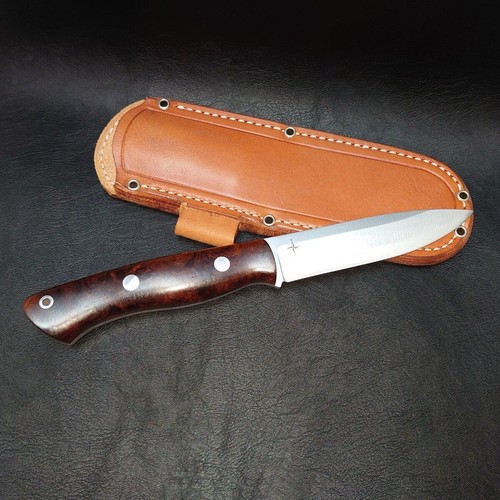 Bark River Aurora CPM 3V Desert Iron Wood Burl #3 B/Liner Fixed Knife Near Mint - Picture 5 of 14