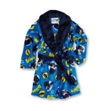 BATMAN JUSTICE LEAGUE Bath Robe Super-Soft Fleece Belted Toddler's Size 4T  36